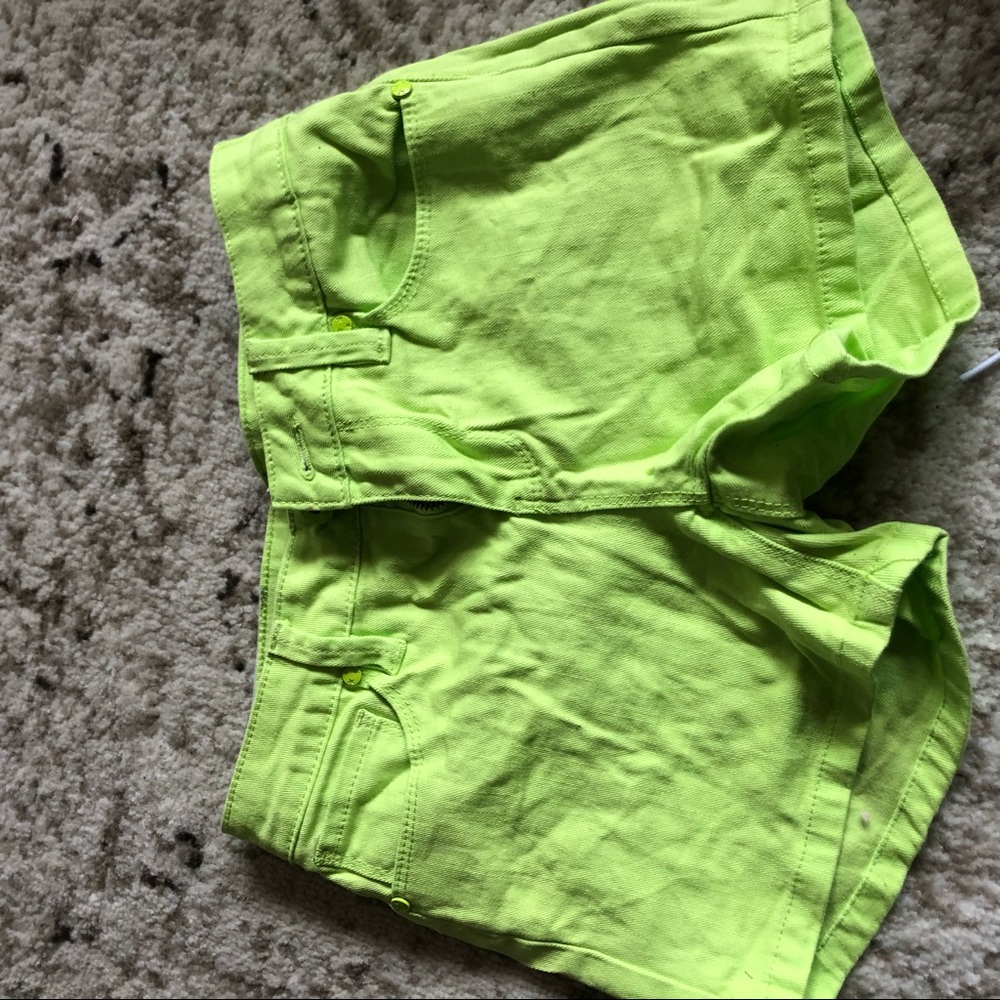neon shorts